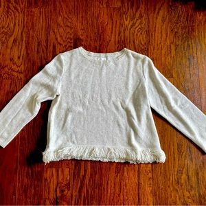 NWOT Lou & Grey Knit Fringe Sweater size XL